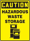 OSHA Caution Safety Sign: Hazardous Waste Storage