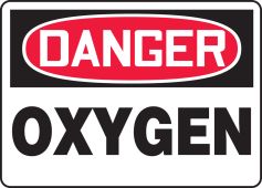 OSHA Danger Safety Sign: Oxygen