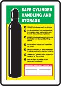 Safety Sign: Safe Cylinder Handling And Storage