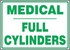 Safety Sign: Medical - Full Cylinders