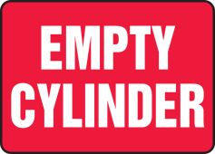 Safety Sign: Empty Cylinder