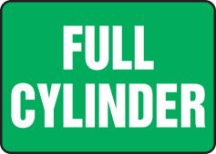 Safety Sign: Full Cylinder