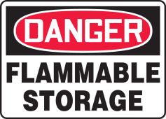 OSHA Danger Safety Sign: Flammable Storage
