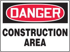 BIGSigns™ OSHA Danger Safety Sign: Construction Area