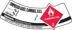 Cylinder Shoulder Labels: Compressed Gases, Flammable, N.O.S.