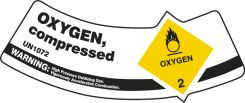 Cylinder Shoulder Labels: Oxygen, Compressed