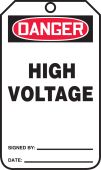 OSHA Danger Safety Tag: High Voltage