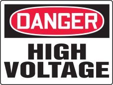 Really BIGSigns™ OSHA Danger Safety Sign: High Voltage