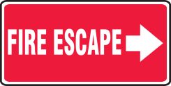 Safety Sign: Fire Escape (Right Arrow)