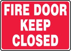Safety Sign: Fire Door - Keep Closed