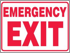 Safety Sign: Emergency Exit (Border)