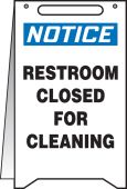 OSHA Notice Fold-Ups® Safety Sign: Restroom Closed For Cleaning