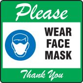 Carpet Decal: Please Wear Face Mask Thank You