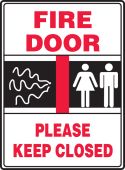 Safety Sign: Fire Door - Please Keep Closed (Graphic)