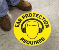 Slip-Gard™ Floor Sign: Ear Protection Required