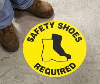 Slip-Gard™ Floor Sign: Safety Shoes Required (Graphic)