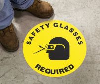 Slip-Gard™ Floor Sign: Safety Glasses Required (Graphic)