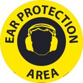 Walk-On Slip-Gard™ Floor Sign - Ear Protection Area