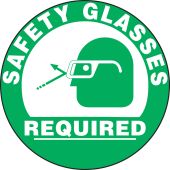 Slip-Gard™ Floor Sign: Safety Glasses Required