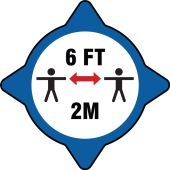 Slip-Gard™ Floor Sign: 6 FT 2M (White)