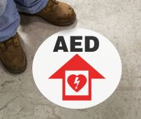 Slip-Gard™ Floor Sign: AED