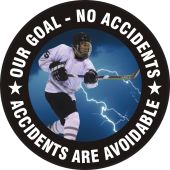 Slip-Gard™ Floor Sign: Our Goal - No Accidents - Accidents Are Avoidable