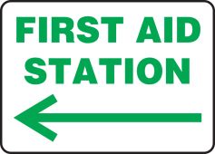 Safety Sign: First Aid Station