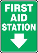 Safety Sign: First Aid Station Sign