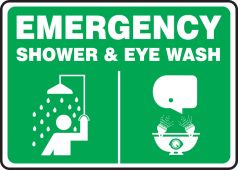 Emergency Safety Sign: Shower & Eye Wash