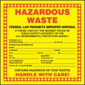 Safety Label: Hazardous Waste