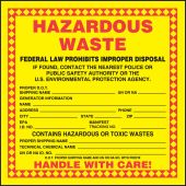 Hazardous Waste Label: Hazardous Waste (Technical Chemical Name)