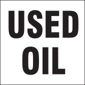 Drum & Container Labels: Used Oil (Black On White)
