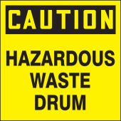 OSHA Caution Drum & Container Labels: Hazardous Waste Drum