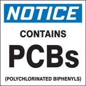 OSHA Notice Safety Label: Contains PCBs