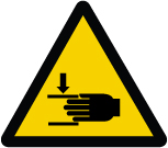 ISO Warning Safety Label: Crush Hazard (2011)