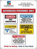 Semi-Custom Field and Site Entrance Signs: Authorized Personnel Only