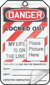 OSHA Danger Self-Laminating Safety Tag: Locked Out