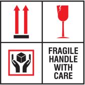 International Shipping Label: Fragile Handle With Care