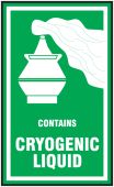 Hazardous Material Shipping Label: Contains Cryogenic Liquid