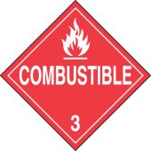 DOT Placard: Hazard Class 3 - Flammable Liquids (Combustible)