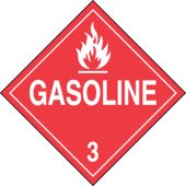 DOT Placard: Hazard Class 3 - Gasoline