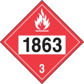 4-Digit DOT Placards: Hazard Class 3 - 1863 (Fuel, Aviation)