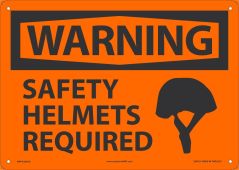 OSHA Warning Safety Sign: Safety Helmet Required