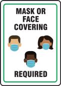Safety Sign: Mask Or Face Covering Required