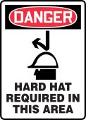 OSHA Danger Safety Sign: Hard Hat Required In This Area