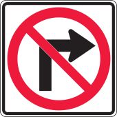 Lane Guidance Sign: No Right Turn