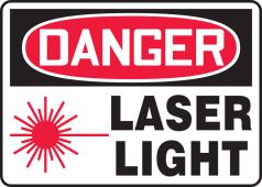 OSHA Danger Safety Sign: Laser Light