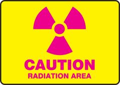 Caution Safety Sign: Radiation Area