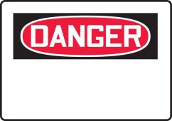OSHA Danger Safety Sign Blank