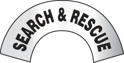 Emergency Response Reflective Helmet Sticker: Search & Rescue